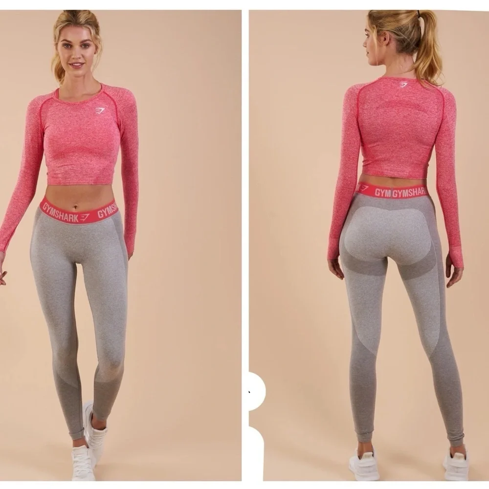 Gymshark Flex Dry Moisture Management leggings Light marl gray Size Small